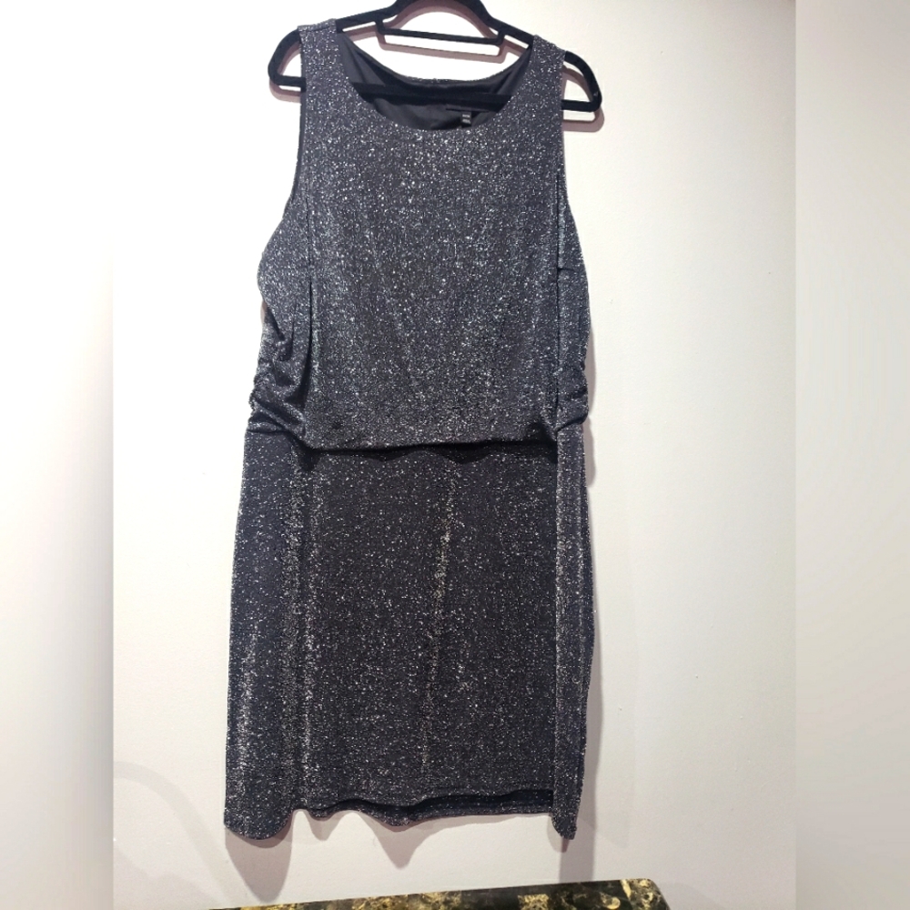 ✨️LANE BRYANT Women's Size 22/24 Black Shimmery Sleeveless Cocktail Dress